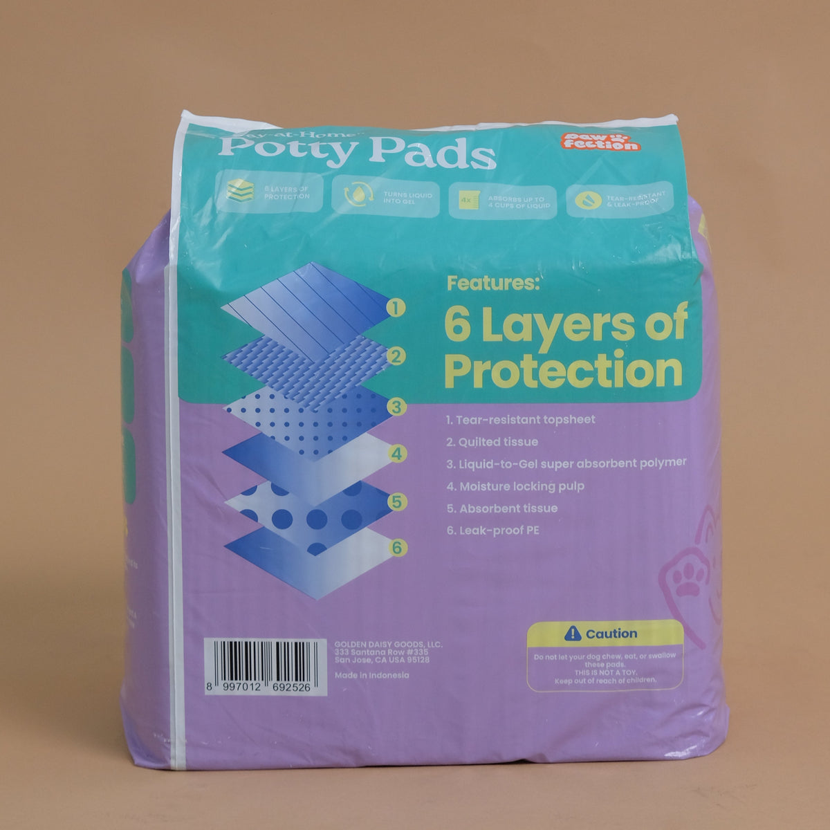 Pawfection "Stay-at-Home" Potty Pads, Size L (23.6" x 29.5")