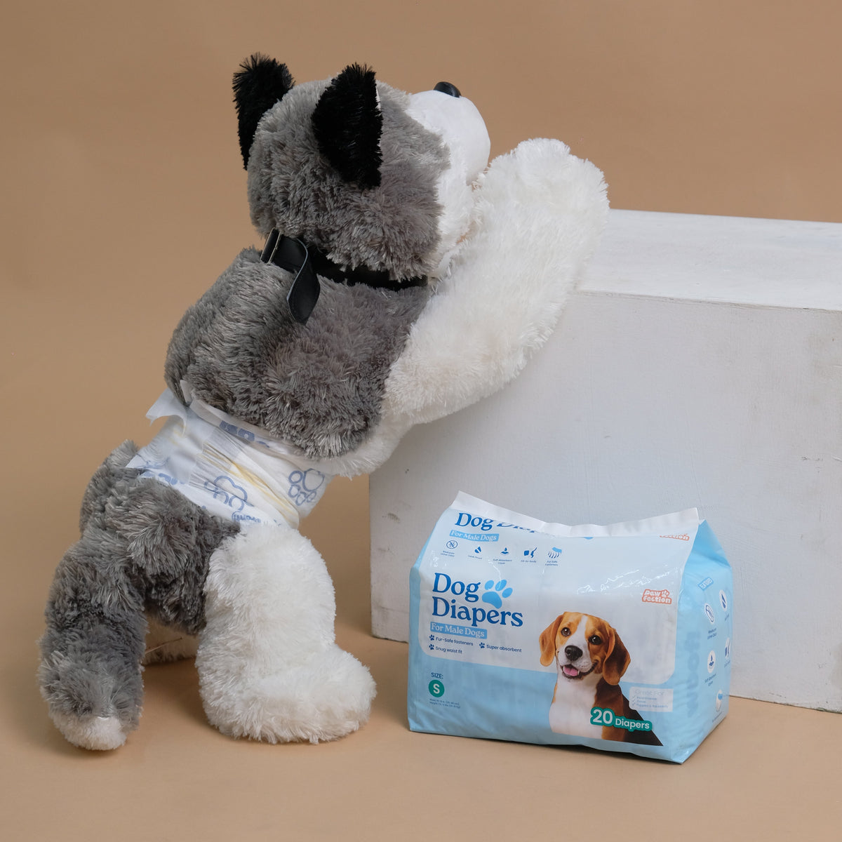 Pawfection Male Dog Diapers, Size S, 20 ct