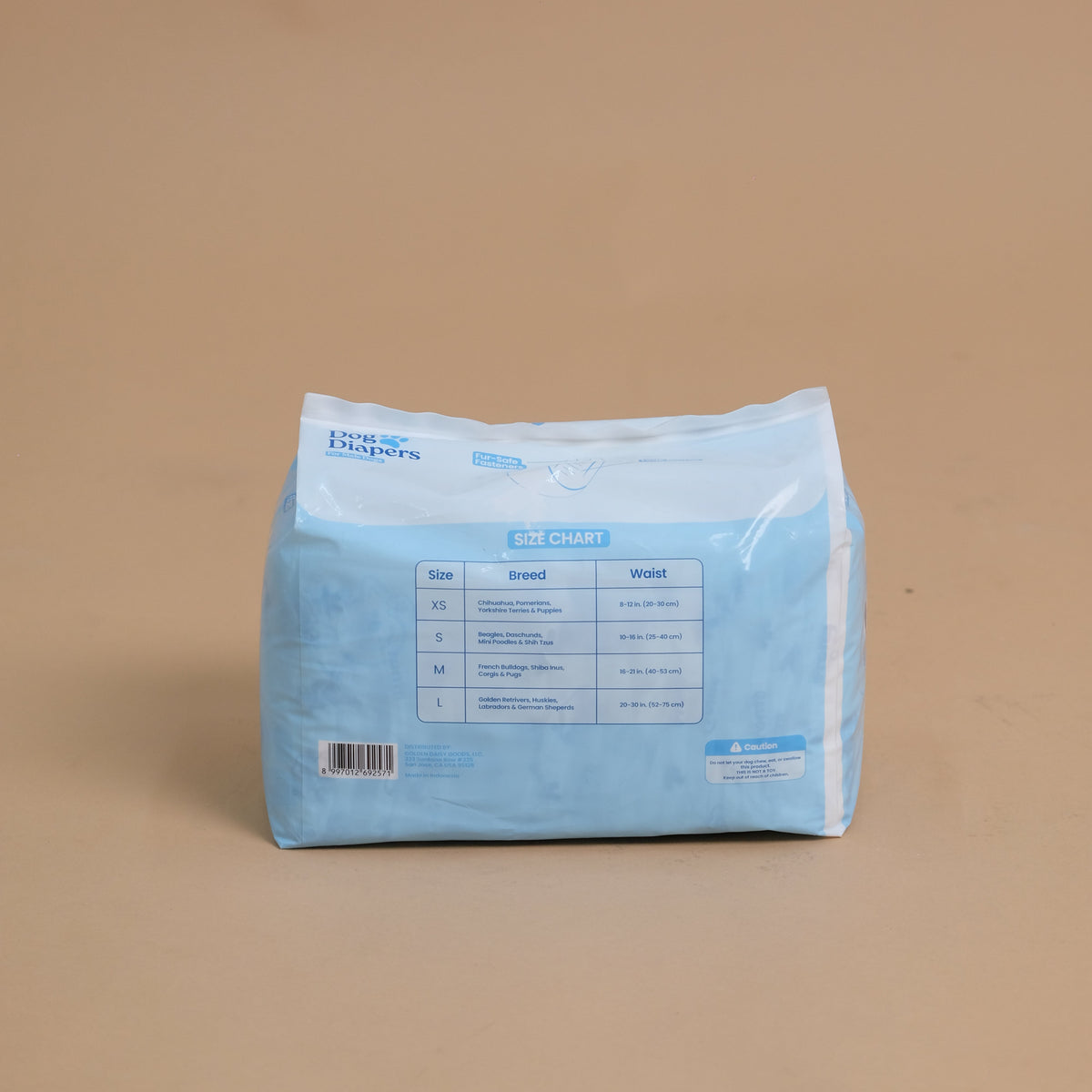 Pawfection Male Dog Diapers, Size XS, 20 ct
