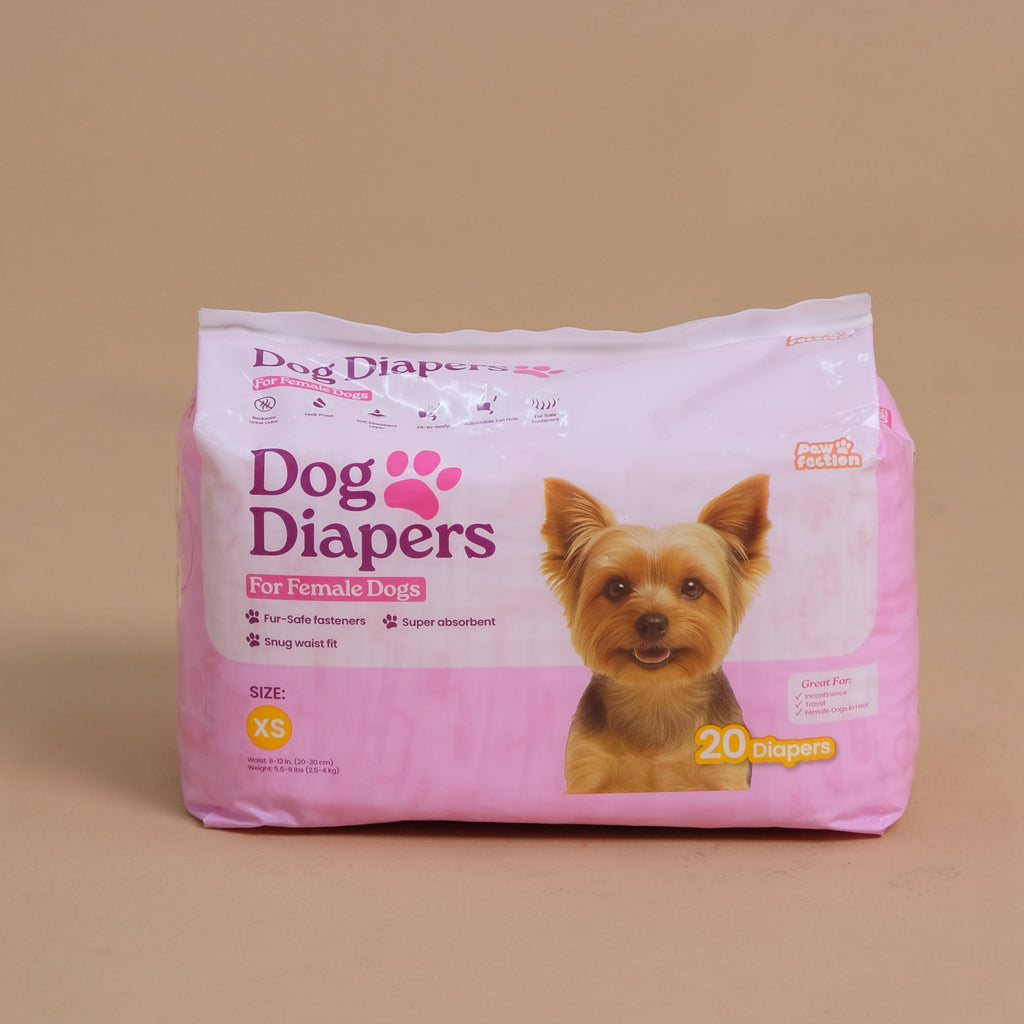Pawfection Female Dog Diapers, Size XS, 20 ct