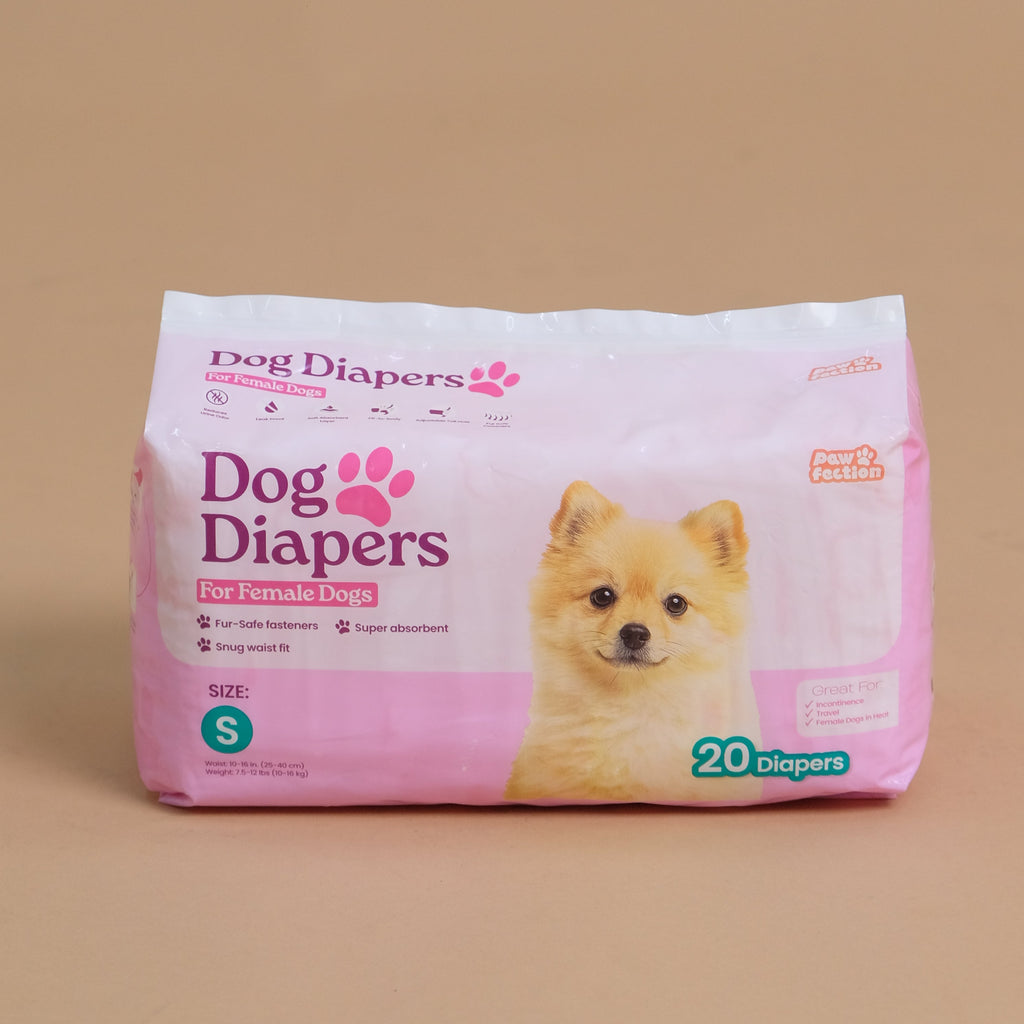 Pawfection Female Dog Diapers, Size S, 20 ct